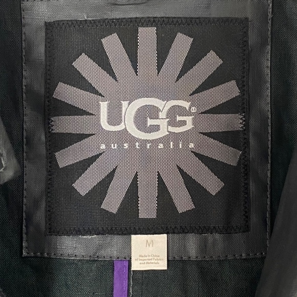 Rare UGG Zip-off Sleeve Hike Walk Travel Windbraker Jacket in Black Size M - Picture 5 of 11